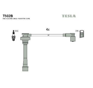 Sada kabelů pro zapalování TESLA T502B