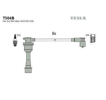 Sada kabelů pro zapalování TESLA T504B