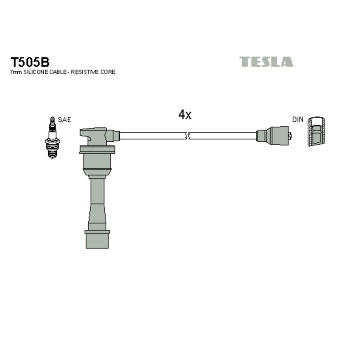 Sada kabelů pro zapalování TESLA T505B