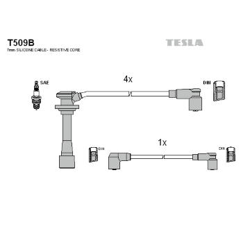 Sada kabelů pro zapalování TESLA T509B