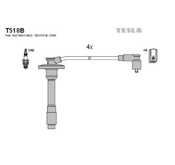 Sada kabelů pro zapalování TESLA T518B