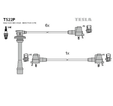 Sada kabelů pro zapalování TESLA T522P