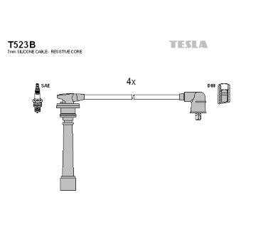 Sada kabelů pro zapalování TESLA T523B