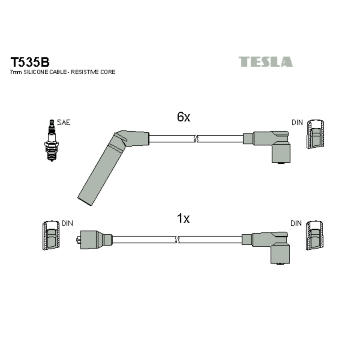 Sada kabelů pro zapalování TESLA T535B