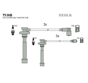 Sada kabelů pro zapalování TESLA T536B