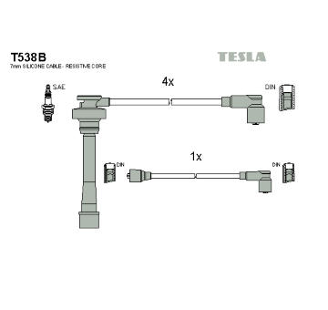 Sada kabelů pro zapalování TESLA T538B