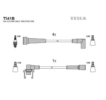 Sada kabelů pro zapalování TESLA T541B