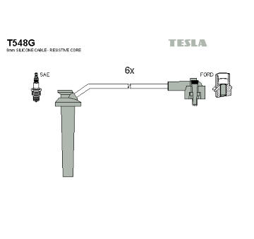 Sada kabelů pro zapalování TESLA T548G