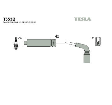 Sada kabelů pro zapalování TESLA T553B