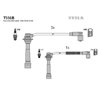 Sada kabelů pro zapalování TESLA T556B