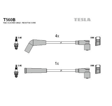 Sada kabelů pro zapalování TESLA T560B