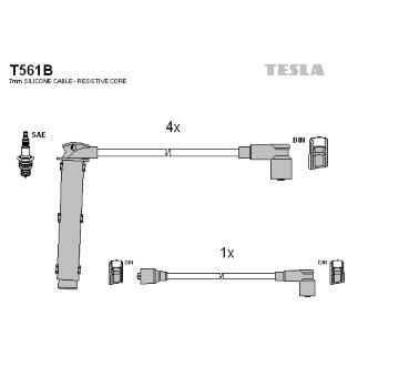 Sada kabelů pro zapalování TESLA T561B