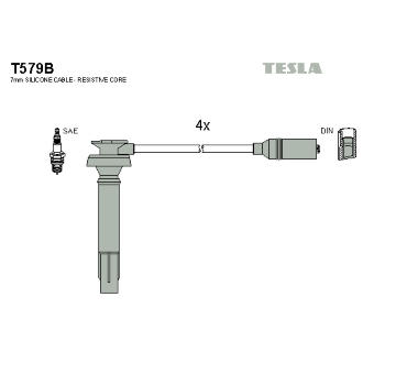 Sada kabelů pro zapalování TESLA T579B