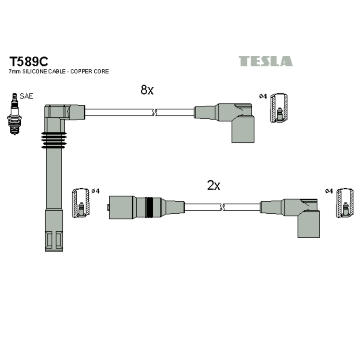 Sada kabelů pro zapalování TESLA T589C