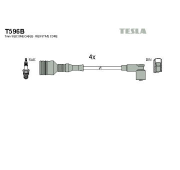 Sada zapaľovacích káblov TESLA T596B