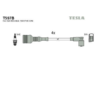 Sada kabelů pro zapalování TESLA T597B