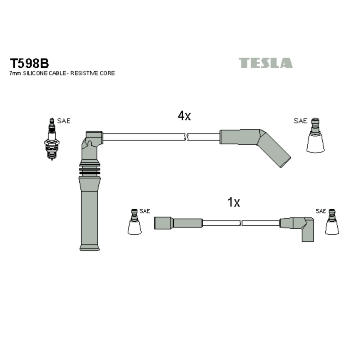 Sada kabelů pro zapalování TESLA T598B