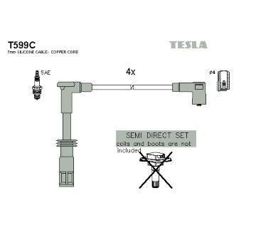 Sada kabelů pro zapalování TESLA T599C