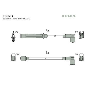 Sada kabelů pro zapalování TESLA T602B