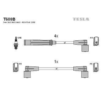 Sada kabelů pro zapalování TESLA T608B