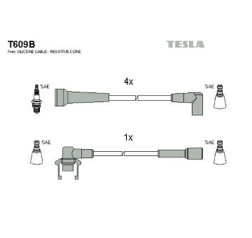 Sada kabelů pro zapalování TESLA T609B