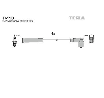 Sada kabelů pro zapalování TESLA T611B