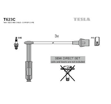 Sada zapaľovacích káblov TESLA T623C