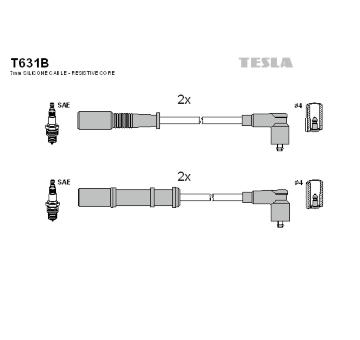 Sada kabelů pro zapalování TESLA T631B