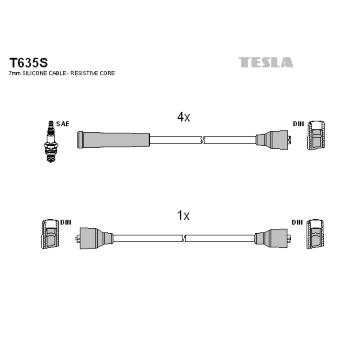 Sada zapaľovacích káblov TESLA T635S