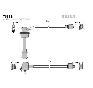 Sada kabelů pro zapalování TESLA T638B