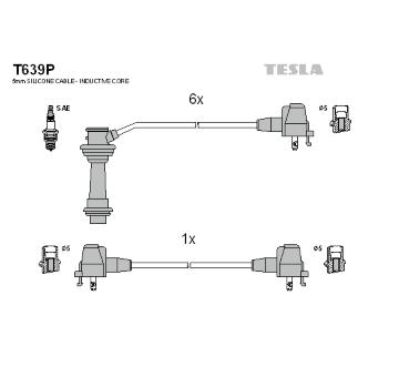 Sada kabelů pro zapalování TESLA T639P