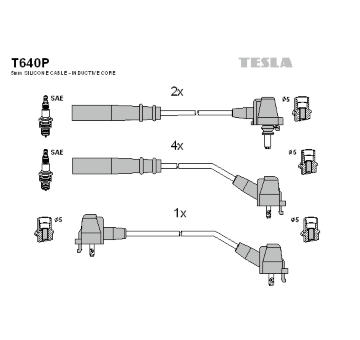 Sada zapaľovacích káblov TESLA T640P