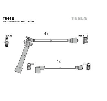 Sada kabelů pro zapalování TESLA T644B