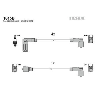 Sada kabelů pro zapalování TESLA T645B