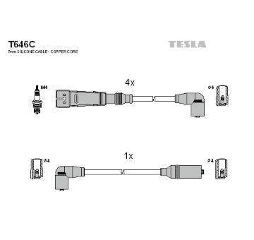 Sada kabelů pro zapalování TESLA T646C