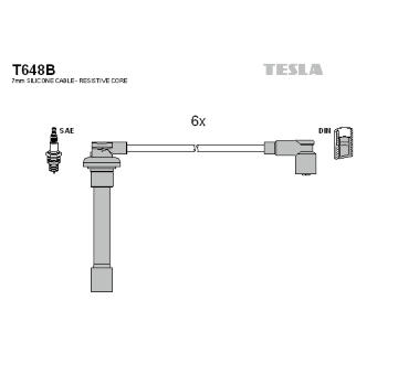 Sada kabelů pro zapalování TESLA T648B