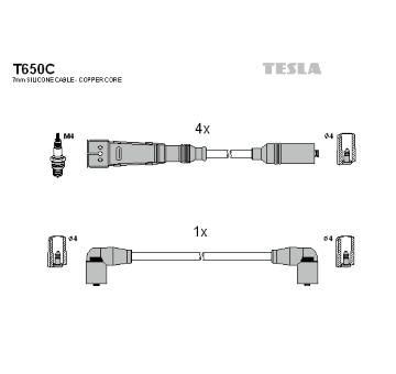 Sada kabelů pro zapalování TESLA T650C