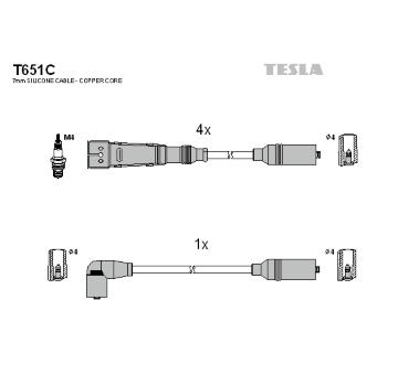 Sada kabelů pro zapalování TESLA T651C