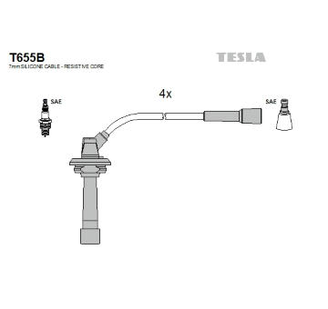 Sada zapaľovacích káblov TESLA T655B