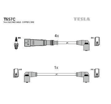 Sada kabelů pro zapalování TESLA T657C