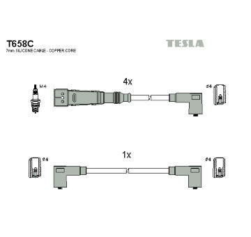 Sada kabelů pro zapalování TESLA T658C