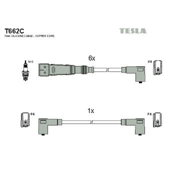 Sada kabelů pro zapalování TESLA T662C