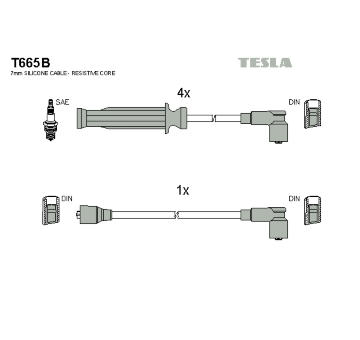Sada zapaľovacích káblov TESLA T665B