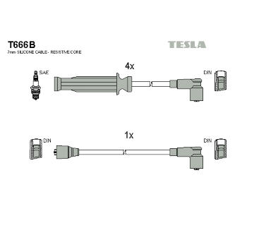 Sada zapaľovacích káblov TESLA T666B
