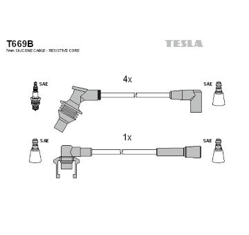 Sada kabelů pro zapalování TESLA T669B