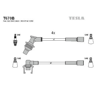 Sada kabelů pro zapalování TESLA T670B