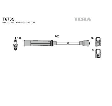 Sada zapaľovacích káblov TESLA T673S