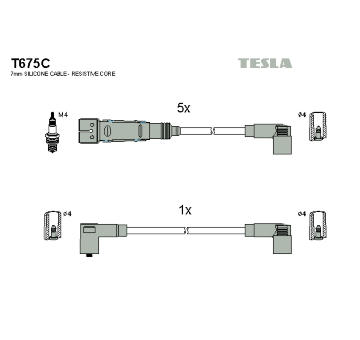 Sada kabelů pro zapalování TESLA T675C