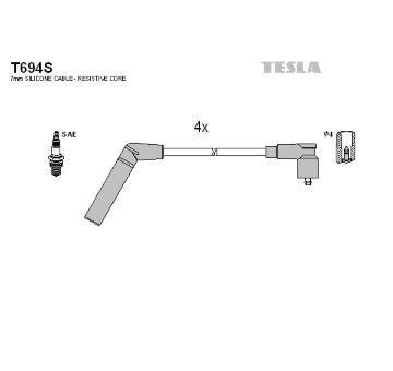 Sada zapaľovacích káblov TESLA T694S