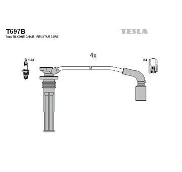 Sada kabelů pro zapalování TESLA T697B